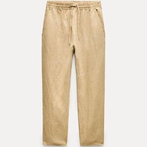 Zara Fluid Wash Linen Pants SIZE LARGE